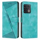 For OnePlus 10 Pro 5G Dream Triangle Leather Phone Case with Lanyard(Green) - 1