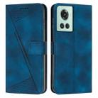 For OnePlus 10T / Ace 5G Dream Triangle Leather Phone Case with Lanyard(Blue) - 1