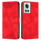 For OnePlus 10T / Ace 5G Dream Triangle Leather Phone Case with Lanyard(Red) - 1