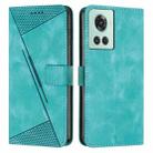 For OnePlus 10T / Ace 5G Dream Triangle Leather Phone Case with Lanyard(Green) - 1