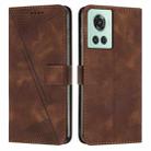 For OnePlus 10T / Ace 5G Dream Triangle Leather Phone Case with Lanyard(Brown) - 1