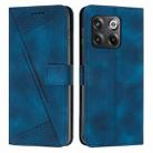 For OnePlus Ace Pro 5G / 10T 5G Dream Triangle Leather Phone Case with Lanyard(Blue) - 1