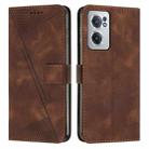 For OnePlus Nord CE 2 5G Dream Triangle Leather Phone Case with Lanyard(Brown) - 1