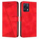 For OnePlus Nord CE 2 Lite 5G Dream Triangle Leather Phone Case with Lanyard(Red) - 1