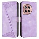 For OnePlus 12R / Ace 3 5G Dream Triangle Leather Phone Case with Lanyard(Purple) - 1