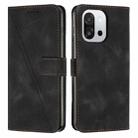 For OnePlus 13T Dream Triangle Leather Phone Case with Lanyard(Black) - 1