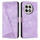 For OnePlus 13R Dream Triangle Leather Phone Case with Lanyard(Purple) - 1