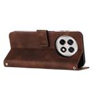 For OnePlus 13R Dream Triangle Leather Phone Case with Lanyard(Brown) - 3