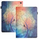 For Amazon Kindle Fire HD 8 2020 2022 Sewing Litchi Texture Smart Leather Tablet Case(Oil Painting Tree) - 1