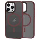 For iPhone 14 Pro Brilliant Series MagSafe Micro-frosted Anti-fingerprint PC Phone Case(Purplish Red) - 1