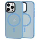 For iPhone 12 Pro Max Brilliant Series MagSafe Micro-frosted Anti-fingerprint PC Phone Case(Blue) - 1