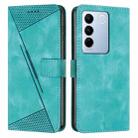 For vivo V27 / V27 Pro Dream Triangle Leather Phone Case with Lanyard(Green) - 1
