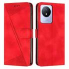 For vivo Y02 / Y02A / Y11 2023 Dream Triangle Leather Phone Case with Lanyard(Red) - 1