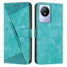 For vivo Y02 / Y02A / Y11 2023 Dream Triangle Leather Phone Case with Lanyard(Green) - 1