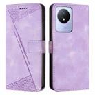 For vivo Y02 / Y02A / Y11 2023 Dream Triangle Leather Phone Case with Lanyard(Purple) - 1