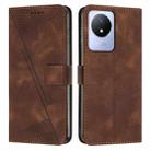 For vivo Y02 / Y02A / Y11 2023 Dream Triangle Leather Phone Case with Lanyard(Brown) - 1