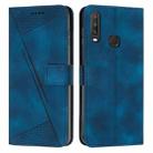 For vivo Y15 / Y17 Dream Triangle Leather Phone Case with Lanyard(Blue) - 1