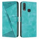 For vivo Y15 / Y17 Dream Triangle Leather Phone Case with Lanyard(Green) - 1