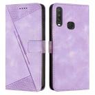 For vivo Y15 / Y17 Dream Triangle Leather Phone Case with Lanyard(Purple) - 1