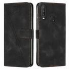 For vivo Y15 / Y17 Dream Triangle Leather Phone Case with Lanyard(Black) - 1