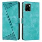 For vivo Y15a / Y15s Dream Triangle Leather Phone Case with Lanyard(Green) - 1