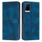 For vivo Y21 / Y21s / Y33s Dream Triangle Leather Phone Case with Lanyard(Blue) - 1
