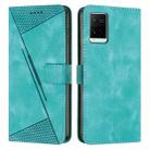 For vivo Y21 / Y21s / Y33s Dream Triangle Leather Phone Case with Lanyard(Green) - 1