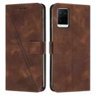 For vivo Y21 / Y21s / Y33s Dream Triangle Leather Phone Case with Lanyard(Brown) - 1