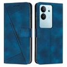 For vivo S17 / vivo S17 Pro Dream Triangle Leather Phone Case with Lanyard(Blue) - 1