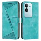 For vivo S17 / vivo S17 Pro Dream Triangle Leather Phone Case with Lanyard(Green) - 1