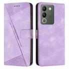 For vivo Y200 Dream Triangle Leather Phone Case with Lanyard(Purple) - 1