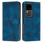 For vivo S18 / S18 Pro Dream Triangle Leather Phone Case with Lanyard(Blue) - 1