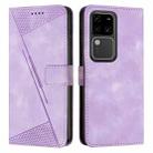 For vivo S18 / S18 Pro Dream Triangle Leather Phone Case with Lanyard(Purple) - 1