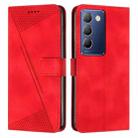 For vivo Y100 IDN Dream Triangle Leather Phone Case with Lanyard(Red) - 1