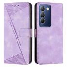 For vivo Y100 IDN Dream Triangle Leather Phone Case with Lanyard(Purple) - 1
