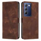 For vivo Y100 IDN Dream Triangle Leather Phone Case with Lanyard(Brown) - 1