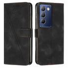 For vivo Y100 IDN Dream Triangle Leather Phone Case with Lanyard(Black) - 1