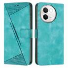 For vivo V30e Dream Triangle Leather Phone Case with Lanyard(Green) - 1