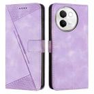 For vivo V30e Dream Triangle Leather Phone Case with Lanyard(Purple) - 1