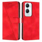For vivo Y03 / Y18 / Y18e Dream Triangle Leather Phone Case with Lanyard(Red) - 1