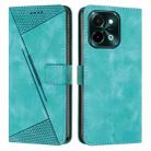 For vivo Y28 4G Dream Triangle Leather Phone Case with Lanyard(Green) - 1