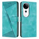 For vivo V40 / V40 Pro / T3 Ultra Dream Triangle Leather Phone Case with Lanyard(Green) - 1