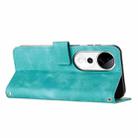 For vivo V40 / V40 Pro / T3 Ultra Dream Triangle Leather Phone Case with Lanyard(Green) - 3