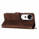 For vivo V40 / V40 Pro / T3 Ultra Dream Triangle Leather Phone Case with Lanyard(Brown) - 3