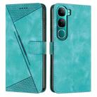 For vivo Y300 Global / V40 Lite IDN Dream Triangle Leather Phone Case with Lanyard(Green) - 1