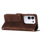 For vivo Y29 4G Dream Triangle Leather Phone Case with Lanyard(Brown) - 3