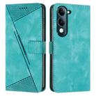 For vivo Y29s 5G / Y04 4G Dream Triangle Leather Phone Case with Lanyard(Green) - 1