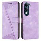 For vivo Y29s 5G / Y04 4G Dream Triangle Leather Phone Case with Lanyard(Purple) - 1