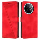 For vivo Y39 5G Global Dream Triangle Leather Phone Case with Lanyard(Red) - 1