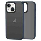 For iPhone 14 Plus Brilliant Series Micro-frosted Anti-fingerprint PC Phone Case(Dark Blue) - 1